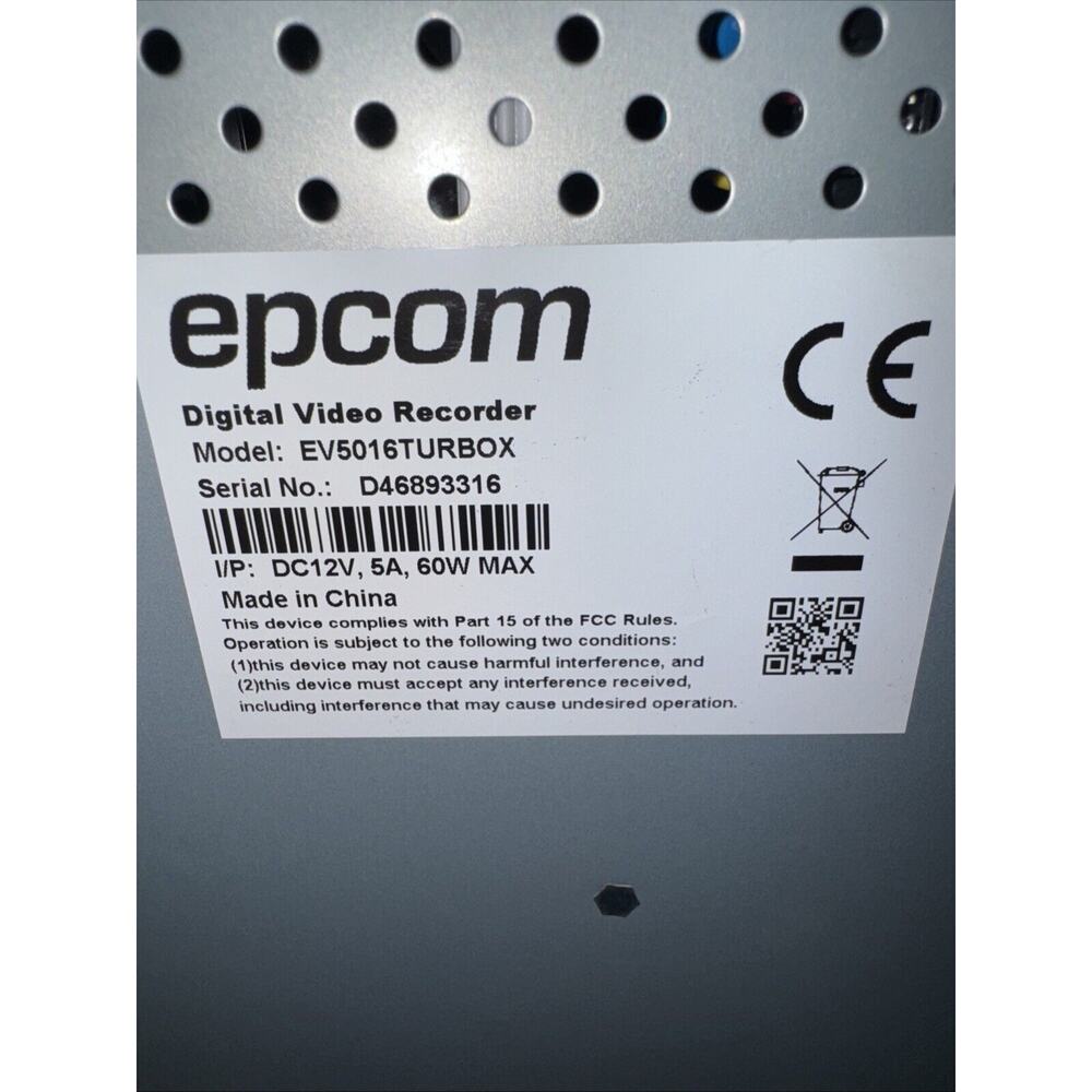 Epcom EV-5016turbox DVR 16 Channels 8 MP (4K) TurboHD + 16 Channels IP